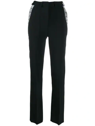 David Koma Embellished Tailored Trousers In Black