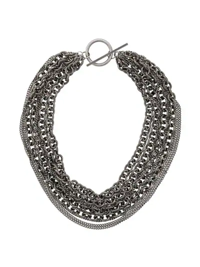 Ann Demeulemeester Multi-strand Necklace In Metallic