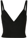 Dion Lee Deep V Density Bralette In Black