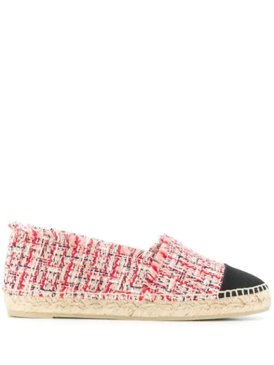 Castaã±er 'kampala' Contrast Toecap Tweed Espadrilles In Red