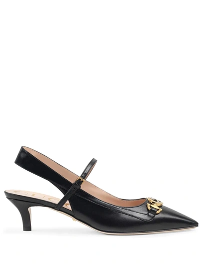 Gucci Decollete In Pelle Pumps In Black