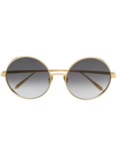 Linda Farrow Gallery Circle Framed Sunglasses In Gold