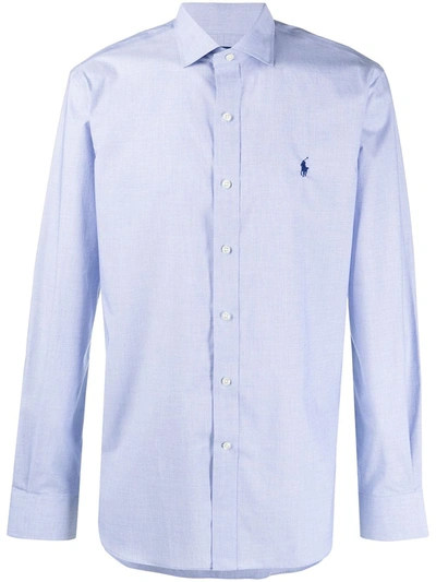 Polo Ralph Lauren Logo Embroidered Shirt In Blue