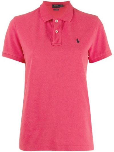 Polo Ralph Lauren Logo Embroidered Polo Shirt In Red