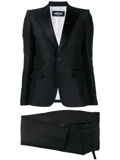 Dsquared2 Two-piece Trouser Suit In Black