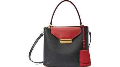 Prada Double Cartele Hand Bag In Black Fire