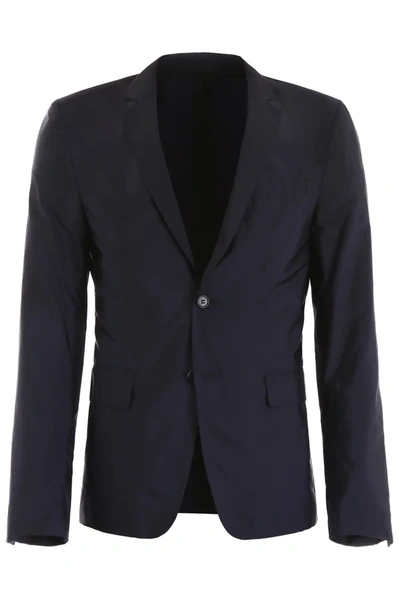 Prada Nylon Blazer In Blue