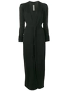 Rick Owens Wrap Ls Dress Dress In Black Silk