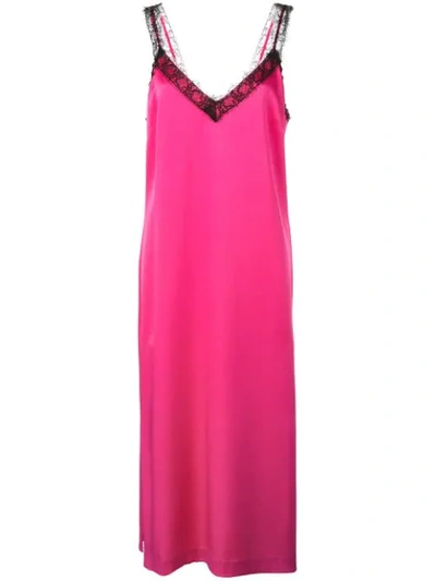 Jason Wu Lace Trim Midi Dress In Pink