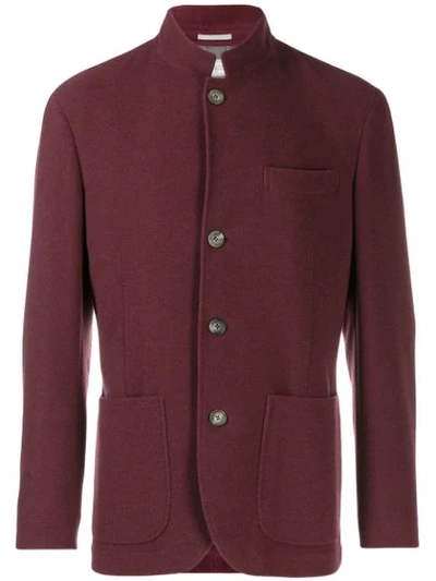 Brunello Cucinelli Single Breasted Jacket In Red