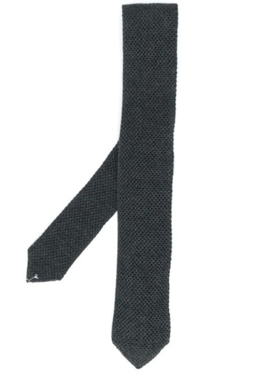 Brunello Cucinelli Knitted Tie In Grey