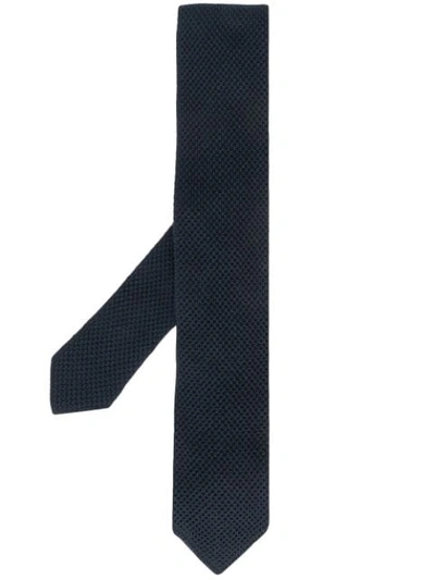 Brunello Cucinelli Knitted Style Tie In Blue