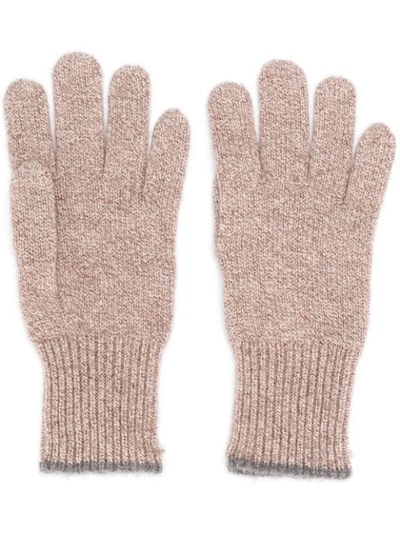 Brunello Cucinelli Cashmere Gloves In Brown