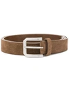 Brunello Cucinelli Men's Solid Suede Belt In Tan