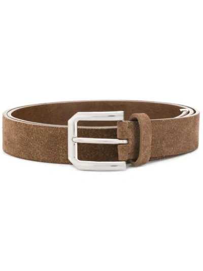 Brunello Cucinelli Men's Solid Suede Belt In Tan