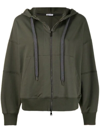 Brunello Cucinelli Jersey Track Jacket In Green