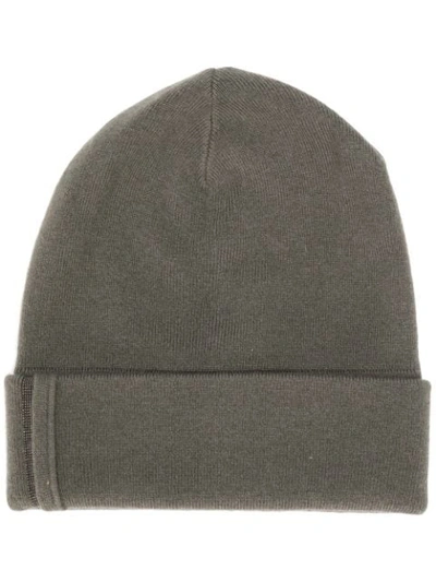 Brunello Cucinelli Cashmere Beanie In Grey