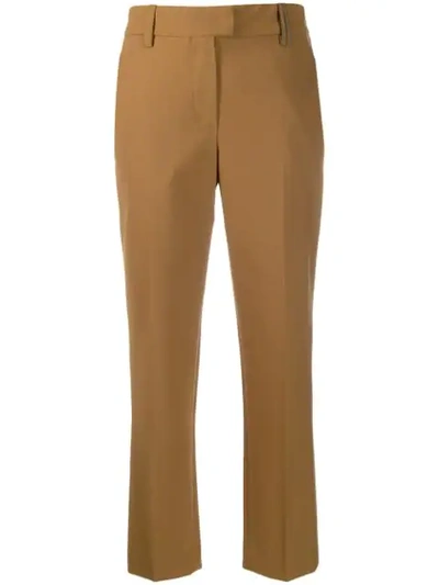 Brunello Cucinelli Slim-fit Tailored Trousers In Brown