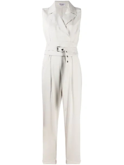 Brunello Cucinelli Belted Jumpsuit In White