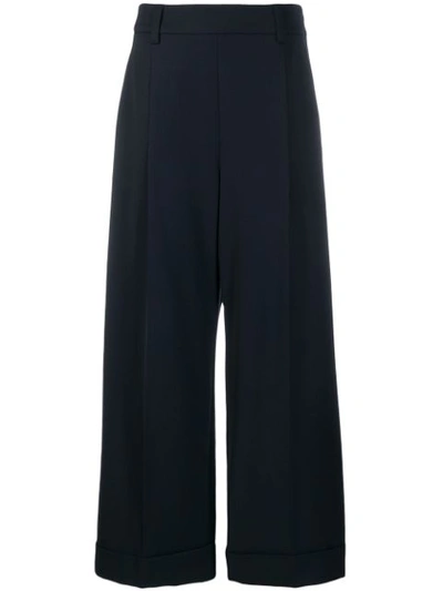 Brunello Cucinelli Wide Leg Trousers In Blue