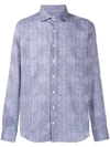 Etro All-over Print Shirt In Blue