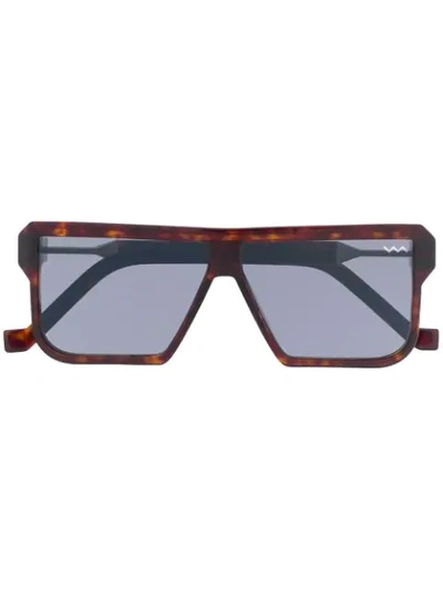Vava Tortoiseshell Square Frame Sunglasses In 棕色