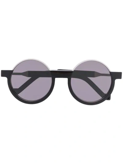 Vava Siza Vieira Collection Round Frame Sunglasses In 黑色