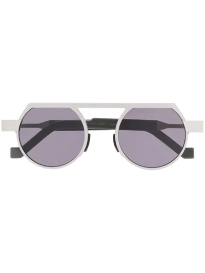 Vava Round Frame Sunglasses In 银色