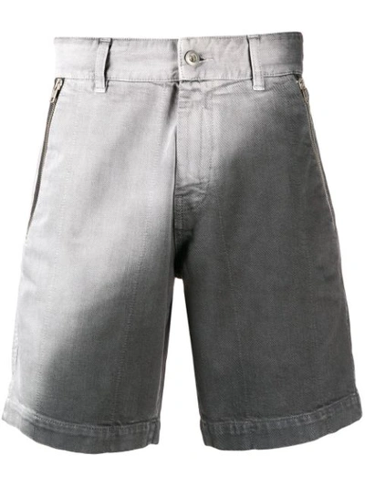Diesel Red Tag Ombré Jean Shorts In Grey