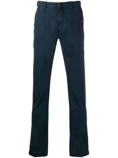 Jacob Cohen Flared Style Trousers In Blue