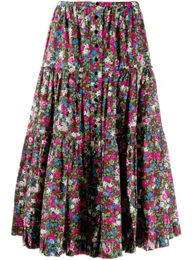 Marc Jacobs Floral Print Skirt In Pink