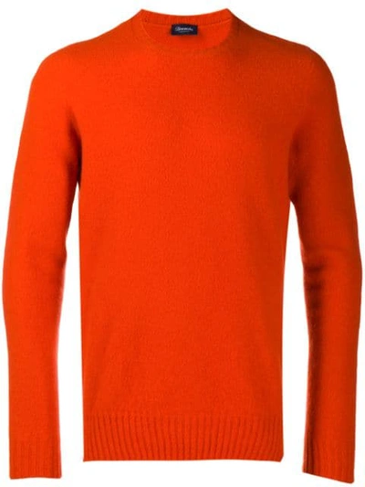 Drumohr Slim-fit Wool Jumper In Red