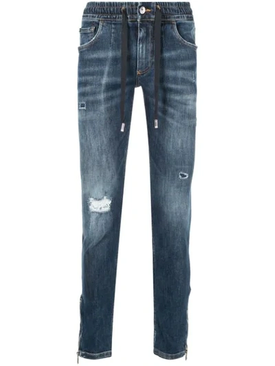 Dolce & Gabbana Skinny Fit Stretch Jeans In Blue