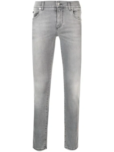 Dolce & Gabbana Stretch Skinny Jeans In Grey