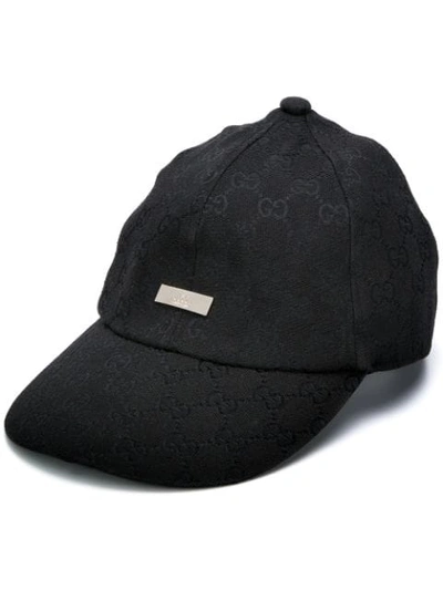 Pre-owned Gucci Gg Pattern Baseball Cap In Black