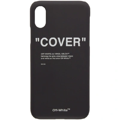 Off-white Ssense Exclusive Black Quotes Iphone X Case In 1001 Blk/wh