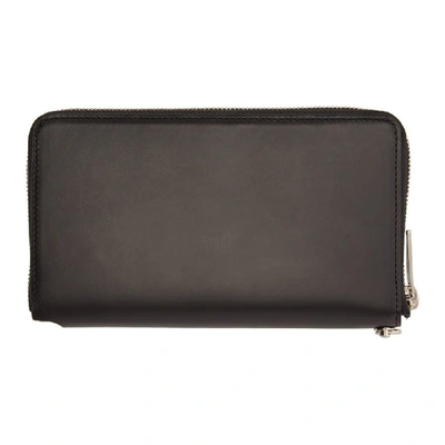 Yohji Yamamoto Black Large Zip Wallet