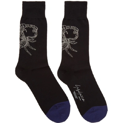 Yohji Yamamoto Black Scorpion Socks In Blue