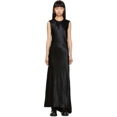 Ann Demeulemeester Magya Asymmetric Midi Dress In Black