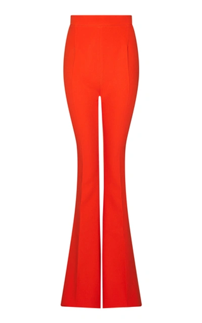 Safiyaa Halluana Crepe Flared Trousers In Orange