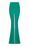 Safiyaa Halluana Crepe Flared Trousers In Green