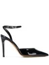 Alexandre Vauthier Carine Crystal-embellished Patent-leather Pumps In Black