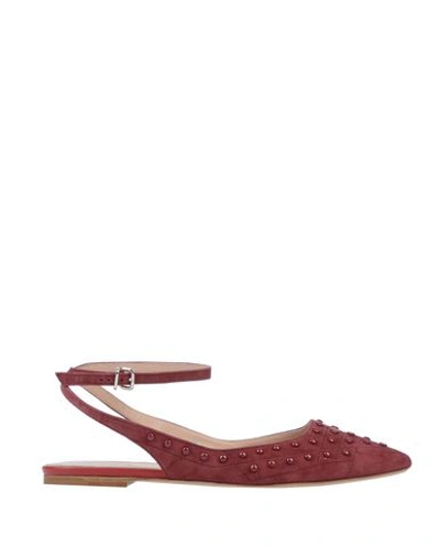 Tod's Ballet Flats In Red