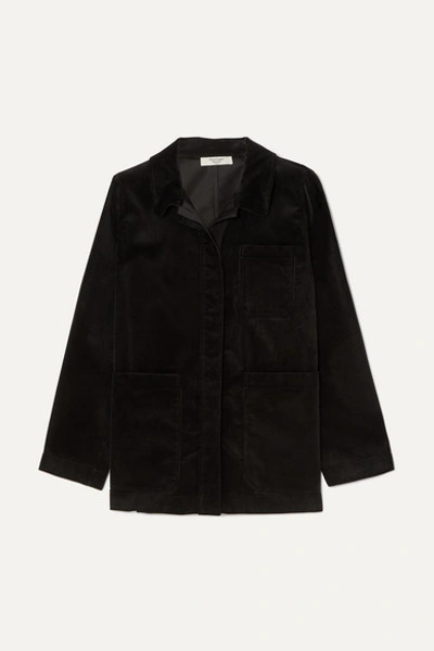 Atlantique Ascoli Cotton-corduroy Jacket In Black