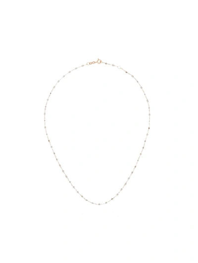 Gigi Clozeau 18k Rose Gold 42 Cm Beaded Necklace In Grey