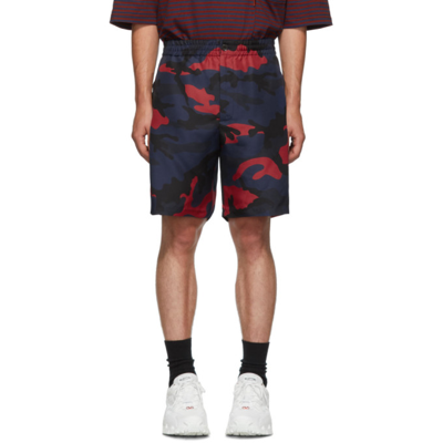 Valentino Camouflage-print Silk-faille Shorts In J1mcamou B