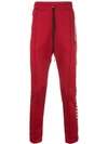 Amiri Contrast Stripe Skinny Track Pants In Red