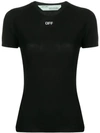 Off-white Slim Fit Logo T-shirt In Black