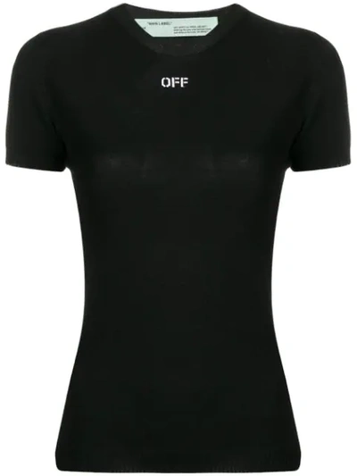 Off-white Slim Fit Logo T-shirt In Black