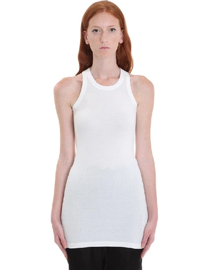 Drkshdw Rib Tank Topwear In White Cotton